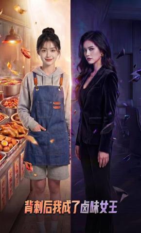 短剧《背刺后我成了卤味女王》海报
