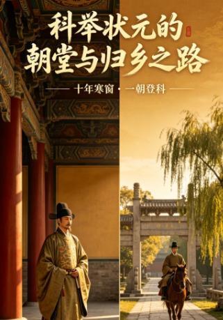 短剧《科举状元的朝堂与归乡之路》海报