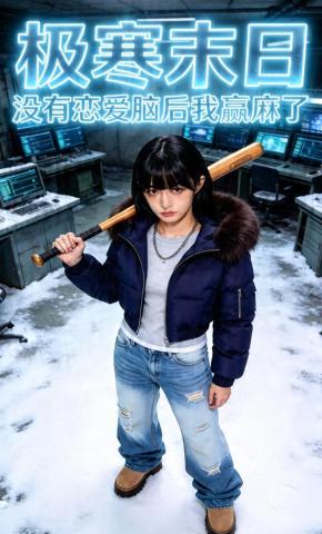 短剧《极寒末日：没有恋爱脑后我赢麻了》海报