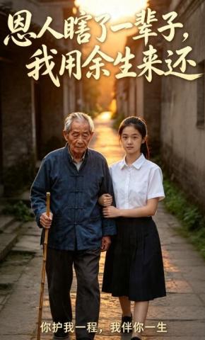 短剧《恩人瞎了一辈子，我用余生来还》海报