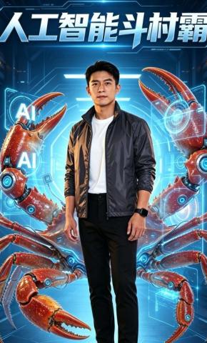 短剧《人工智能斗村霸》海报