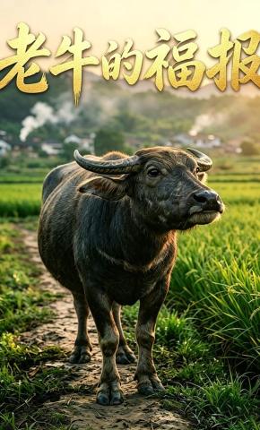 短剧《老牛的福报》海报