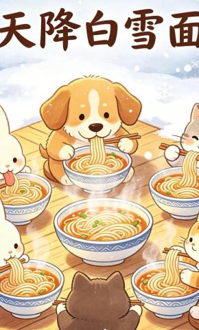 短剧《天降白面雪》海报