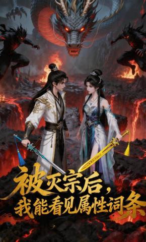 短剧《被灭宗后，我能看见属性词条》海报