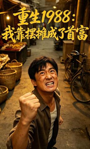 短剧《重生1988：我靠摆摊成了首富》海报
