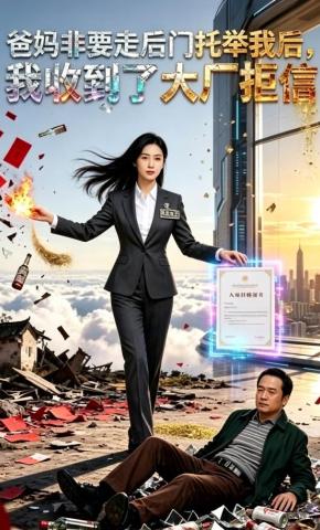 短剧《爸妈非要走后门托举我后，我收到了大厂拒信》海报