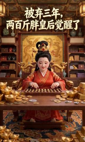 短剧《被弃三年，两百斤胖皇后觉醒了》海报