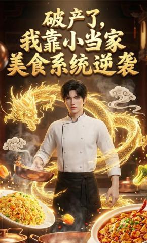 短剧《破产了，我靠小当家美食系统逆袭》海报