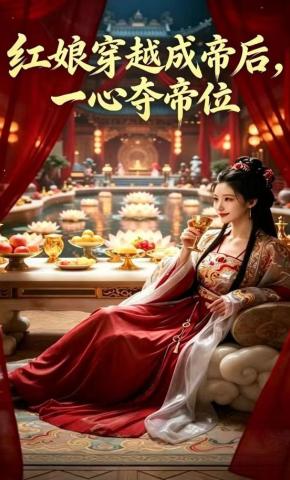 短剧《红娘穿越成帝后，一心夺帝位》海报