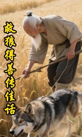 短剧《救狼得善传佳话》海报