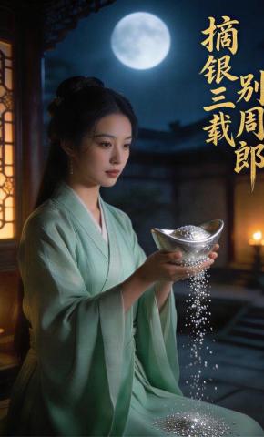 短剧《摘银三载别周郎》海报