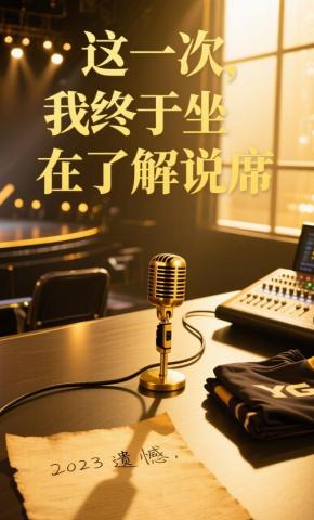 短剧《这一次，我终于坐在了解说席》海报