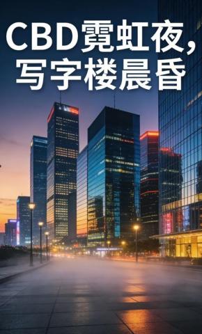 短剧《CBD霓虹夜，写字楼晨昏》海报