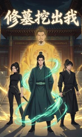 短剧《修墓挖出我》海报