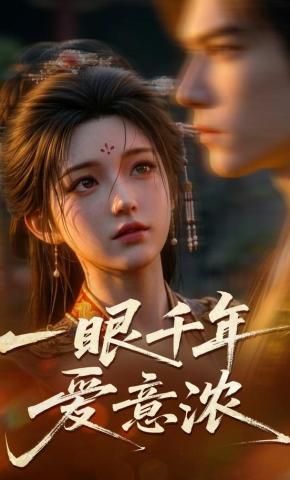 短剧《一眼千年爱意浓》海报