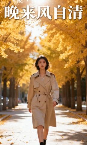 短剧《晚来风自清》海报