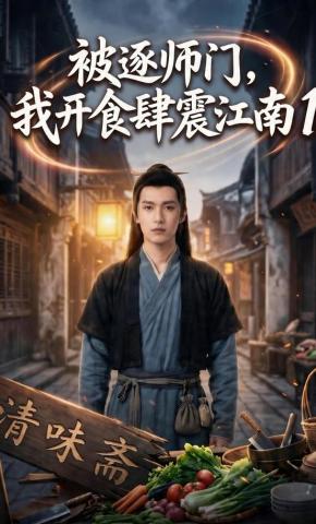 短剧《被逐师门，我开食肆震江南1》海报