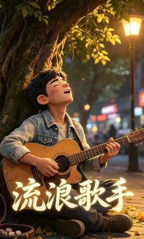 短剧《流浪歌手》海报