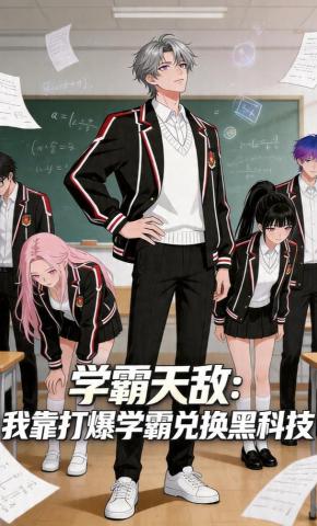 短剧《学霸天敌：我靠打爆学霸兑换黑科技》海报