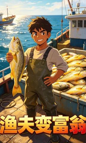 短剧《渔夫变富翁》海报