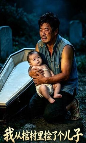 短剧《我从棺材里捡了个儿子》海报