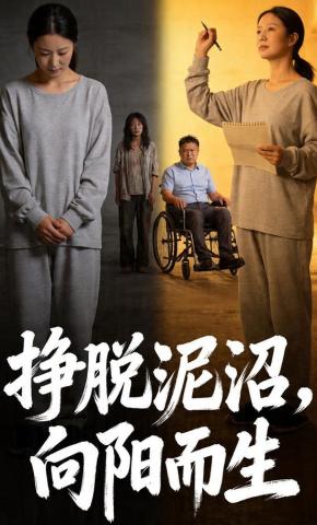 短剧《挣脱泥沼，向阳而生》海报