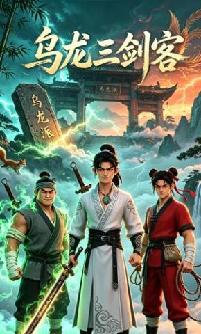 短剧《乌龙三剑客》海报