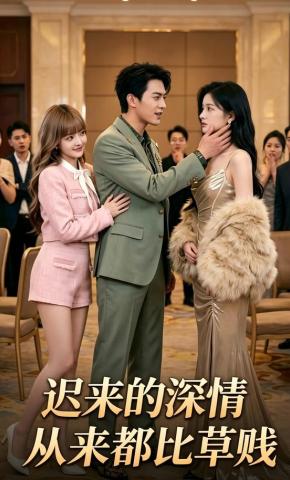 短剧《迟来的深情，从来都比草贱》海报