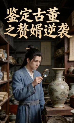 短剧《鉴定古董之赘婿逆袭》海报