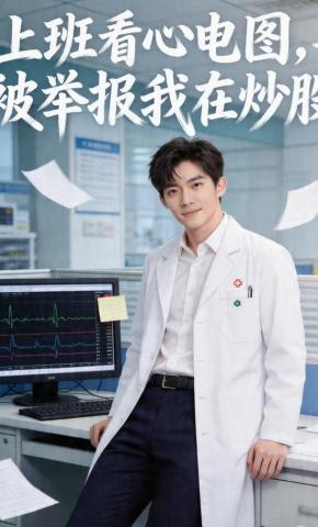 短剧《上班看心电图，被举报我在炒股》海报