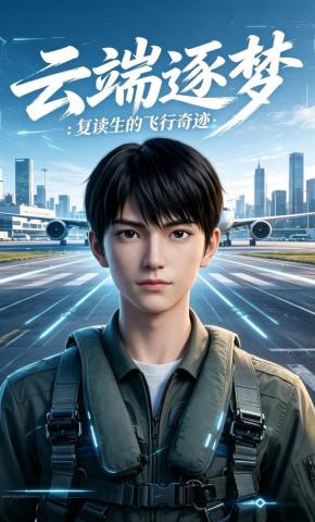 短剧《云端逐梦：复读生的飞行奇迹》海报