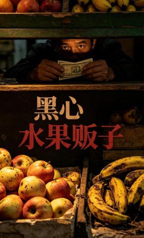 短剧《黑心水果贩子》海报