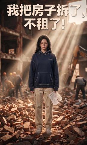 短剧《我把房子拆了，不租了》海报
