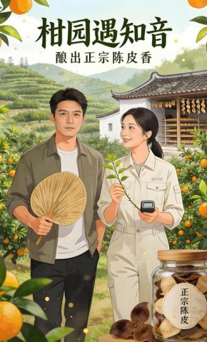 短剧《柑园遇知音：酿出正宗陈皮香》海报