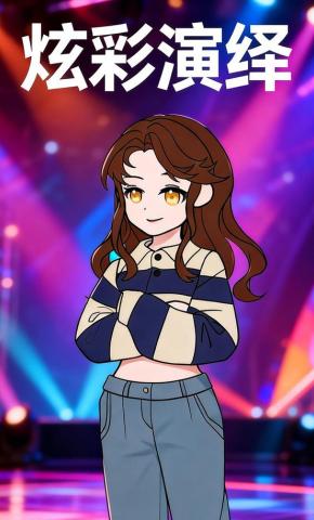 短剧《炫彩演绎》海报