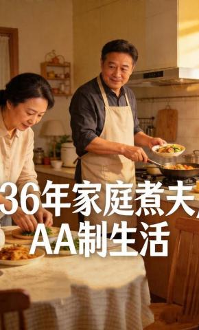 短剧《36年家庭煮夫，AA制生活》海报