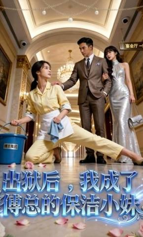 短剧《出狱后，我成了傅总的保洁小妹》海报