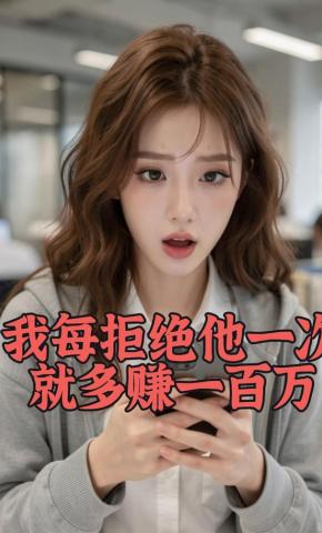 短剧《我每拒绝他一次，就多赚一百万》海报