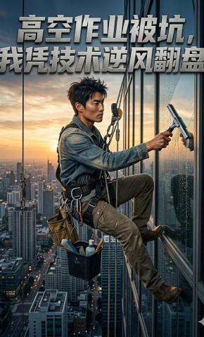 短剧《高空作业被坑，我凭技术逆风翻盘》海报