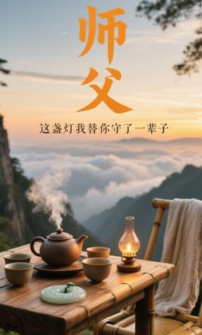 短剧《师父，这盏灯我替你守了一辈子》海报