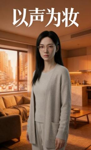 短剧《以声为妆》海报