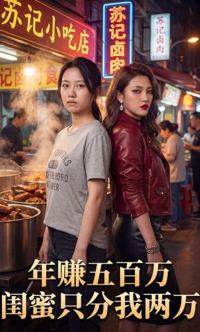 短剧《年赚五百万，闺蜜只分我两万》海报
