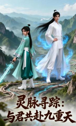 短剧《灵脉寻踪：与君共赴九重天》海报