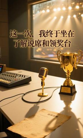 短剧《这一次，我终于坐在了解说席和领奖台》海报