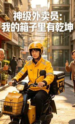 短剧《神级外卖员：我的箱子里有乾坤》海报