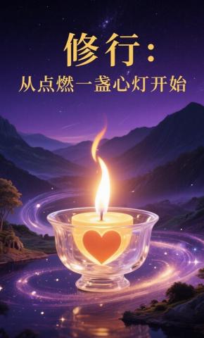 短剧《修行：从点燃一盏心灯开始》海报
