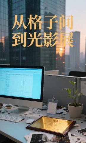 短剧《从格子间到光影展》海报