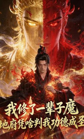 短剧《我修了一辈子魔，地府凭啥判我功德成圣》海报