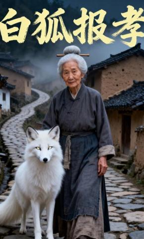 短剧《白狐报孝》海报