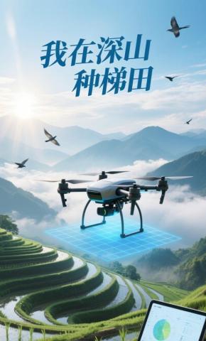 短剧《我在深山种梯田》海报